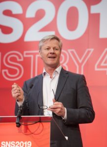 Chris Claydon speaks at SNS2019.