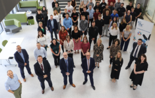 ECITB Chief Executive Andrew Hockey and Forth Valley College Principal Kenny MacInnes (front row centre) with the OGTAP apprentices on their induction day