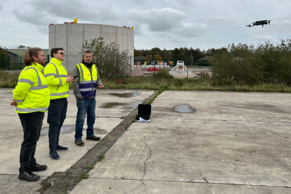 Sellafield's Tom Calverley (centre) being put through his paces