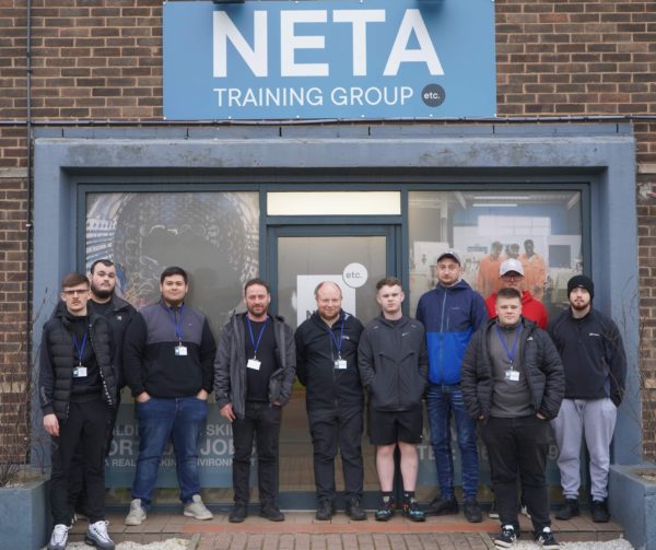Ten of the cohort on the first day of the Teesside Skills Bootcamp at NETA Training. Photo courtesy of NETA Training