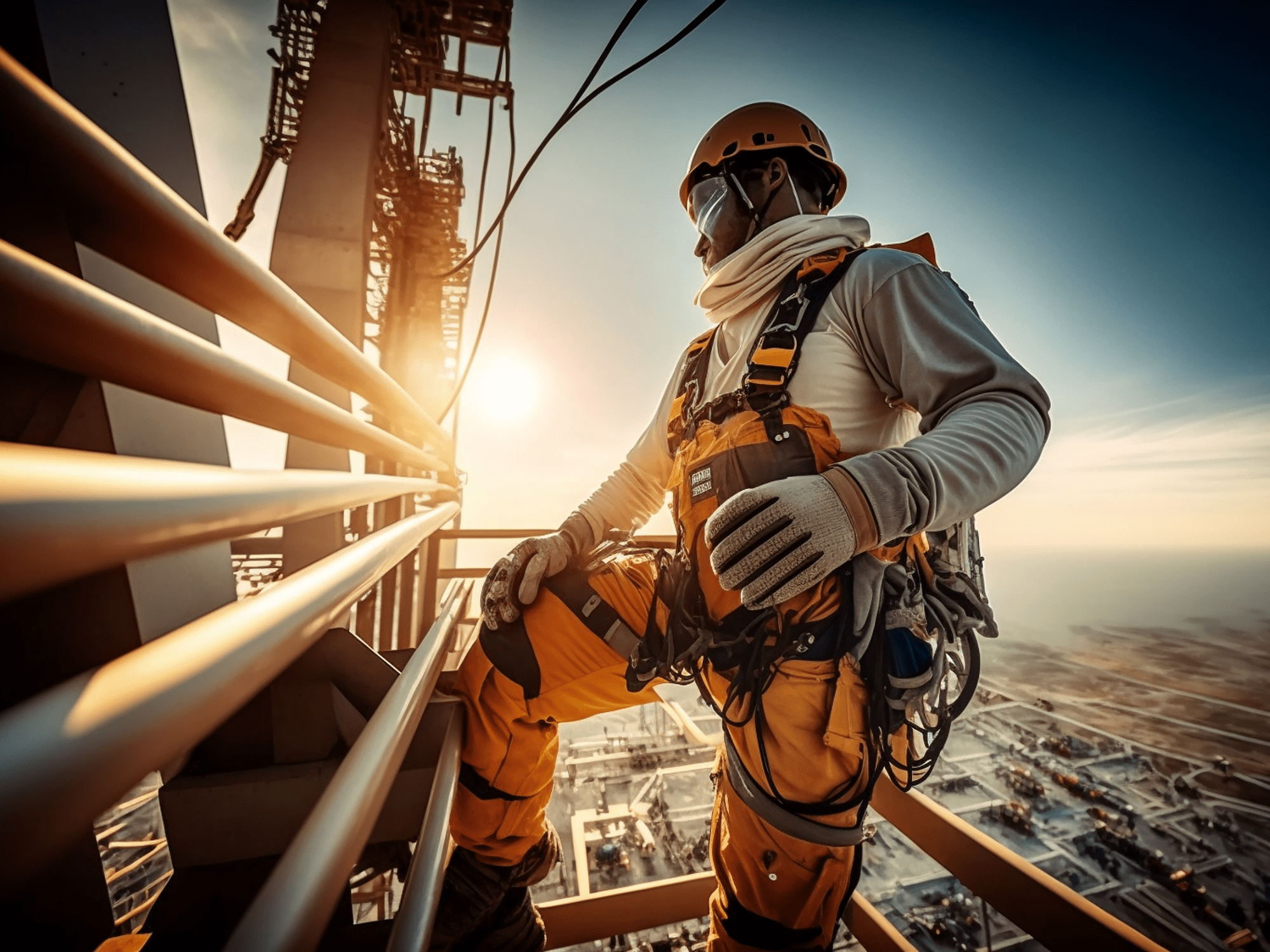 CCNSG Safety Passport: Person Wearing A Hard Hat Working At Height