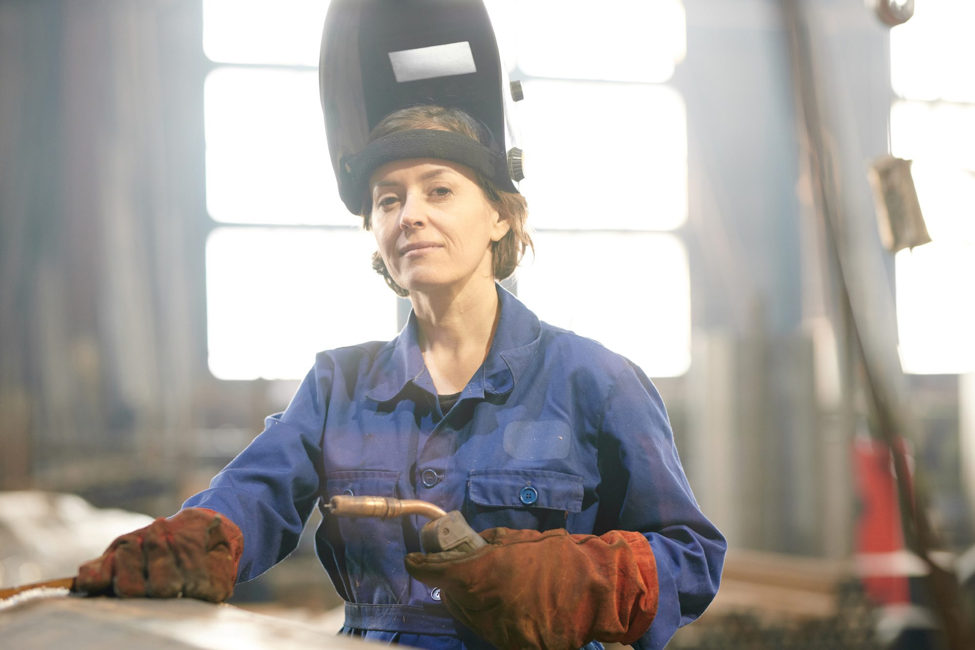 Portrait Of Female Welder
