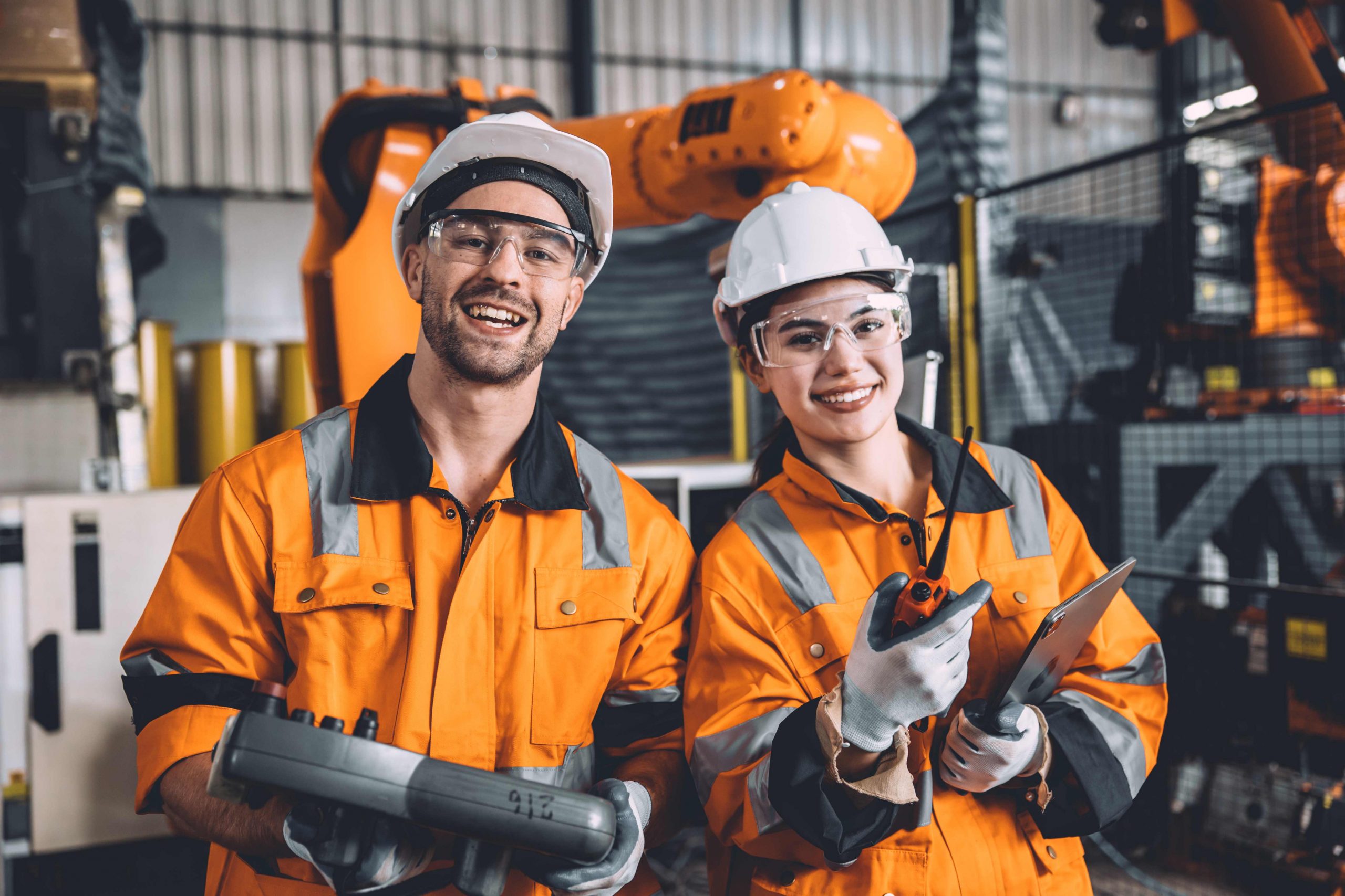 Career Motivations Image Of Workers In PPE Smiling