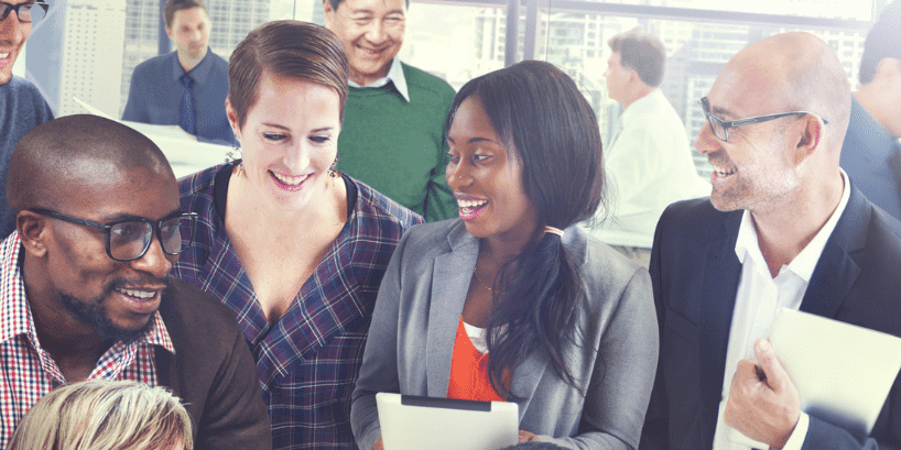 Group Of People Laughing In An Office 3 Aspect Ratio 1160 580