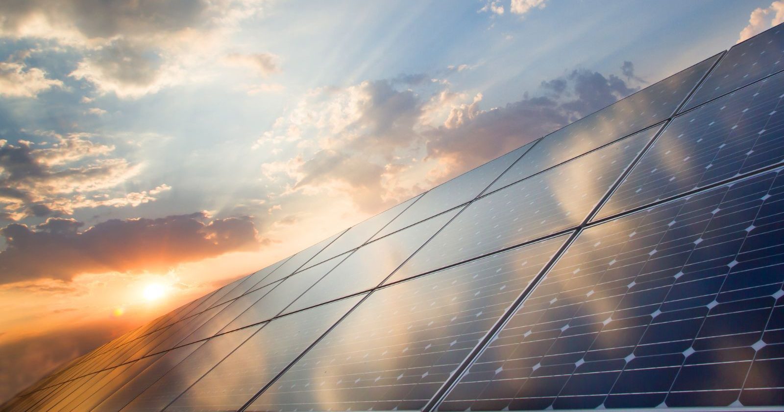 Solar Panels At Sunrise Aspect Ratio 760 400
