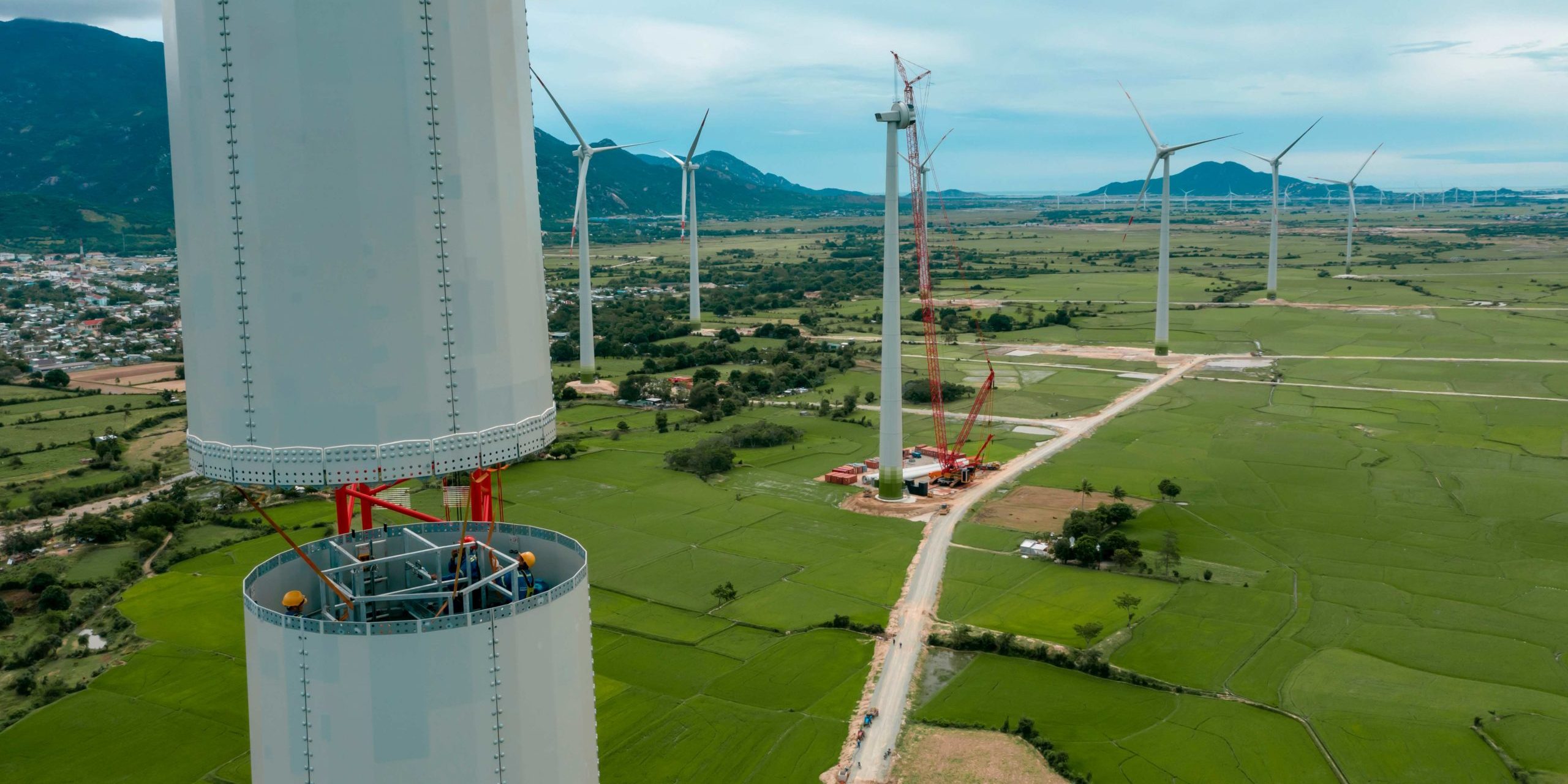 Wind Turbine Under Construction Scaled 1 Aspect Ratio 1160 580