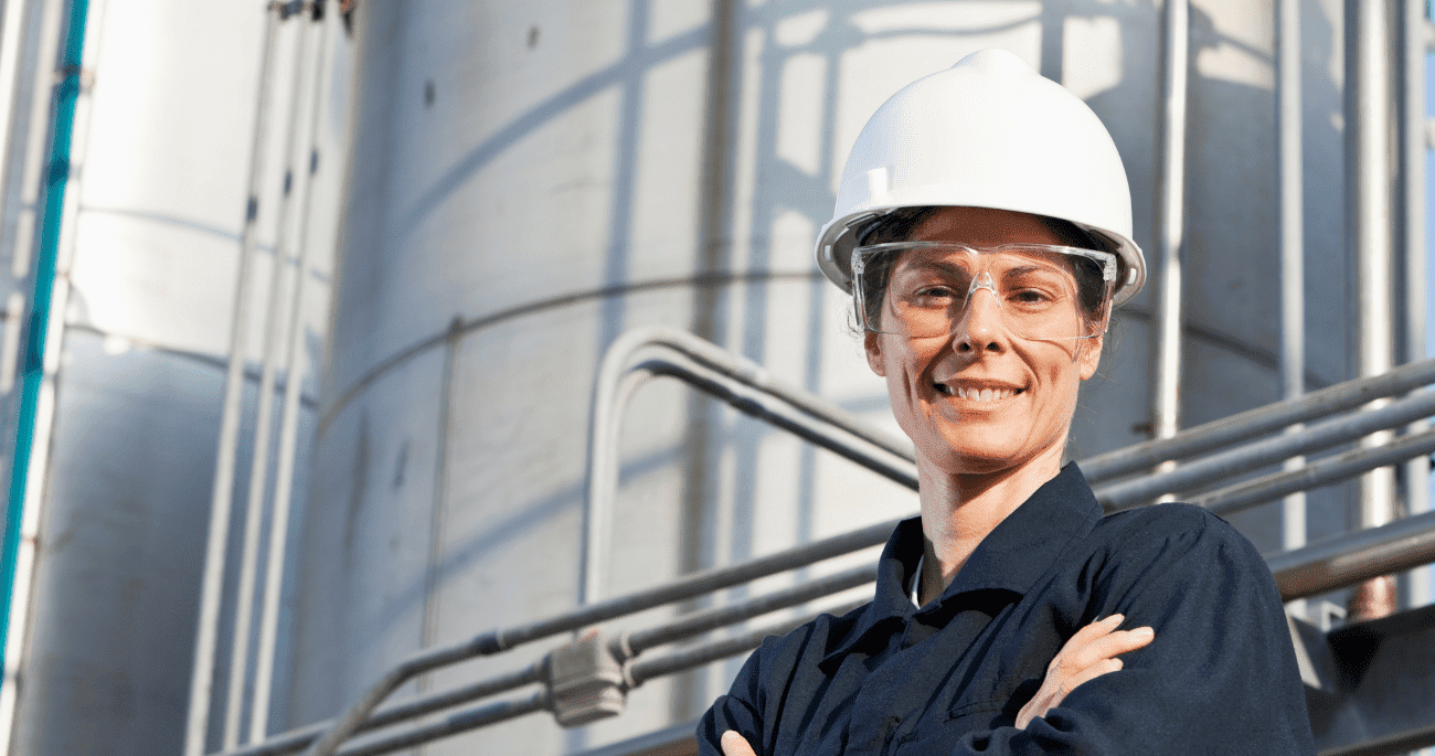 Woman In White Hard Had And Safety Glasses Aspect Ratio 760 400