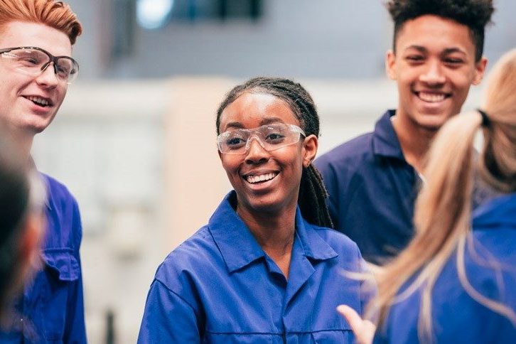 Scholars laughing