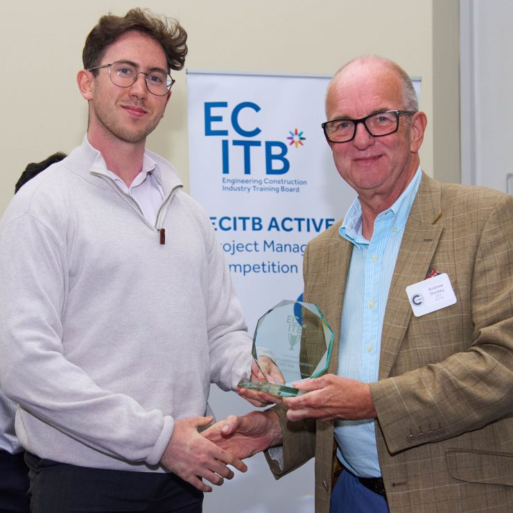 Jamie Duncan From Johnson Matthey At The ACTIVE Cup With ECITB CEO Andrew Hockey