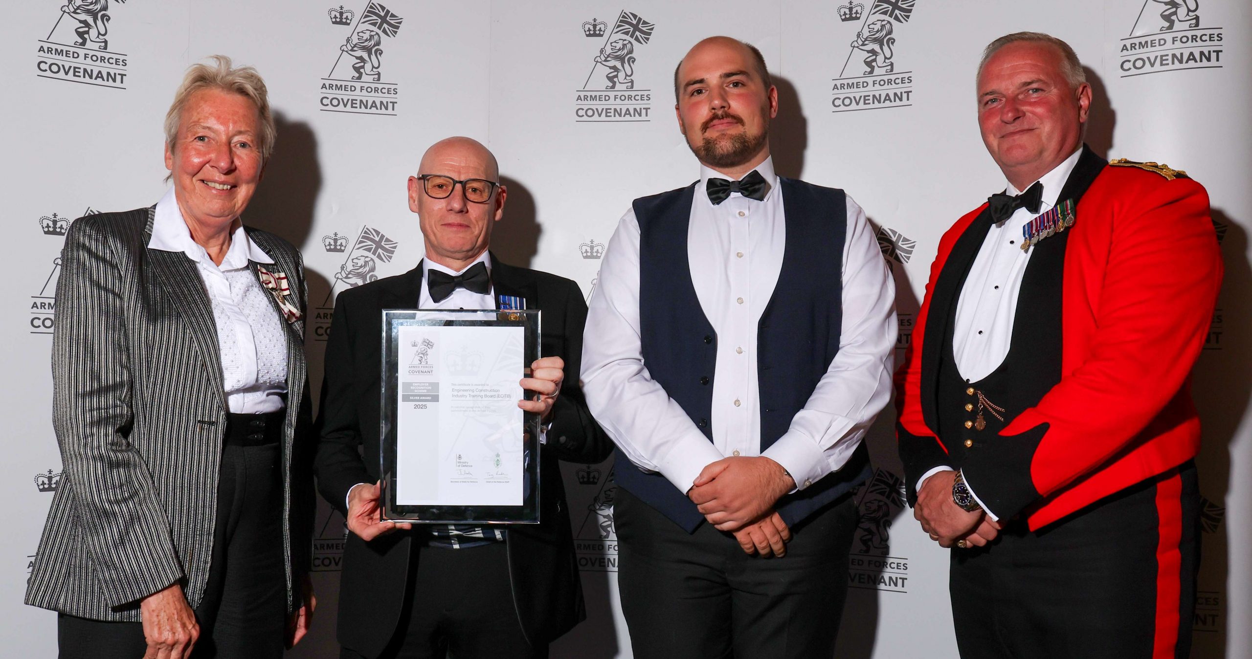 ECITB's Chris Mann And Alan Neale Receice The Armed Forces Covenant Silver Award