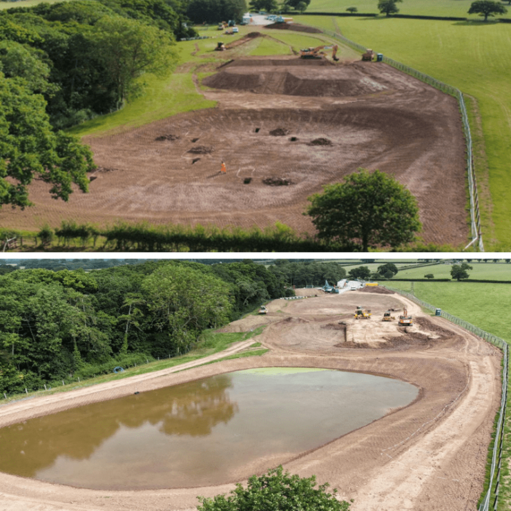 A Welsh Water Wetlands Construction Project, A Nature Based Lower Carbon Solution To Help With Phosphorous Management In Rivers & Receptors