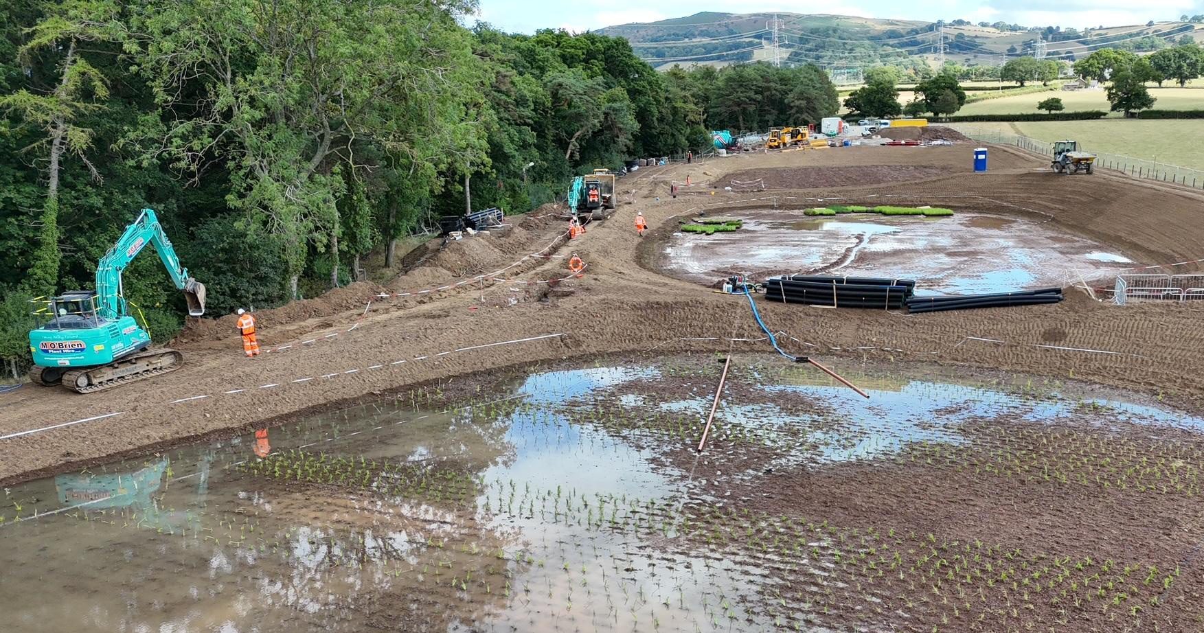 Net zero - A Wetlands Construction Project By Welsh Water, A Nature Based, Lower Carbon Solution To Help With Phosphorous Management In Rivers And Receptors