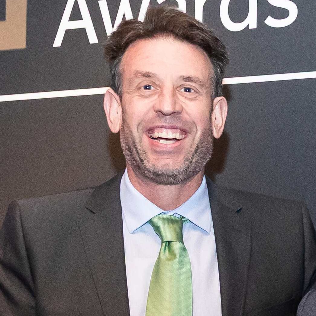 Andy Buckworth From STATS Group Picking Up The Graduate Award For His Employee Michael Horgan