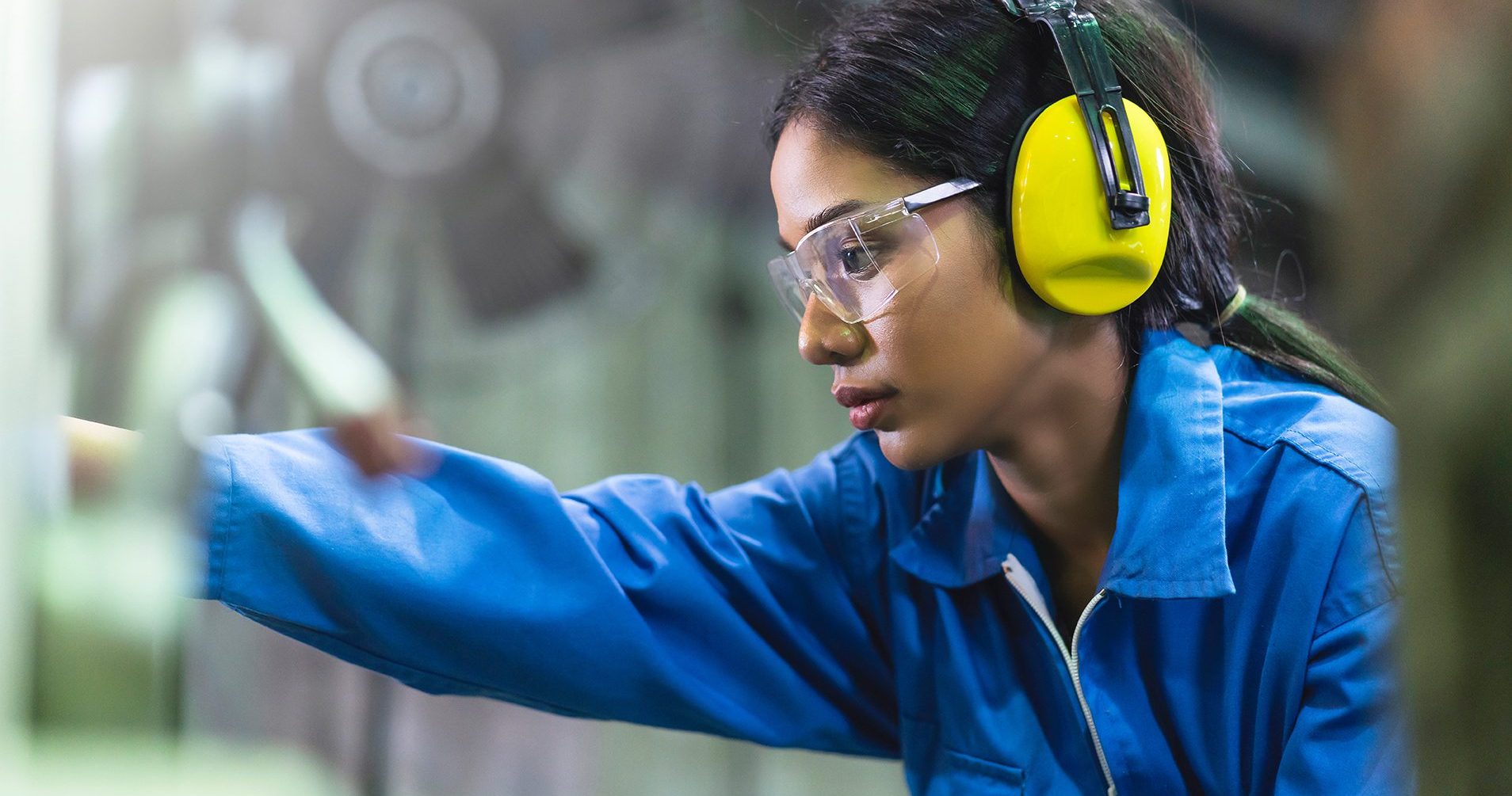 Portrait Asian Female Professional Engineering Wearing Uniform A
