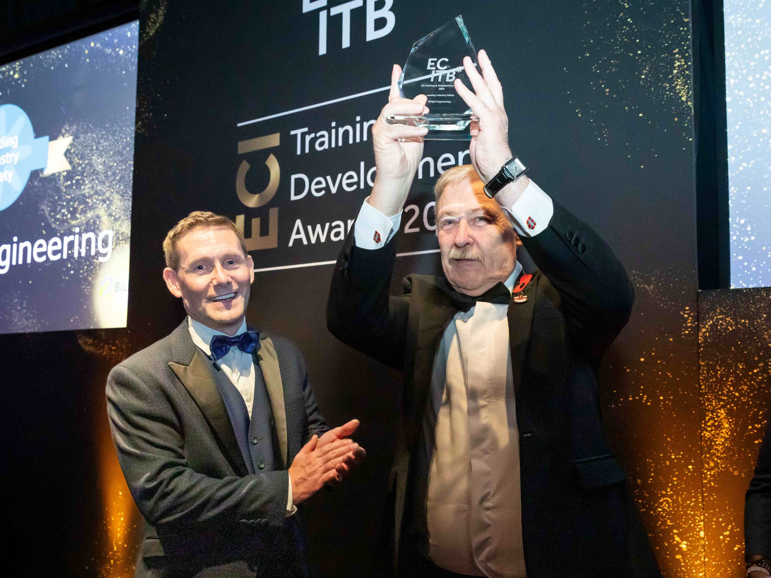 Wright Engineering's George Bowksill With The Safety Award At The ECI Awards