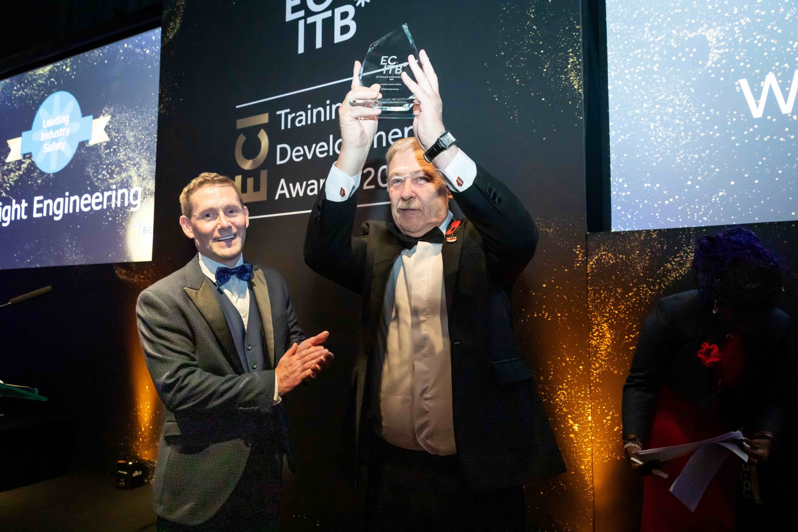 Wright Engineering's George Bowksill With The Safety Award At The ECI Awards