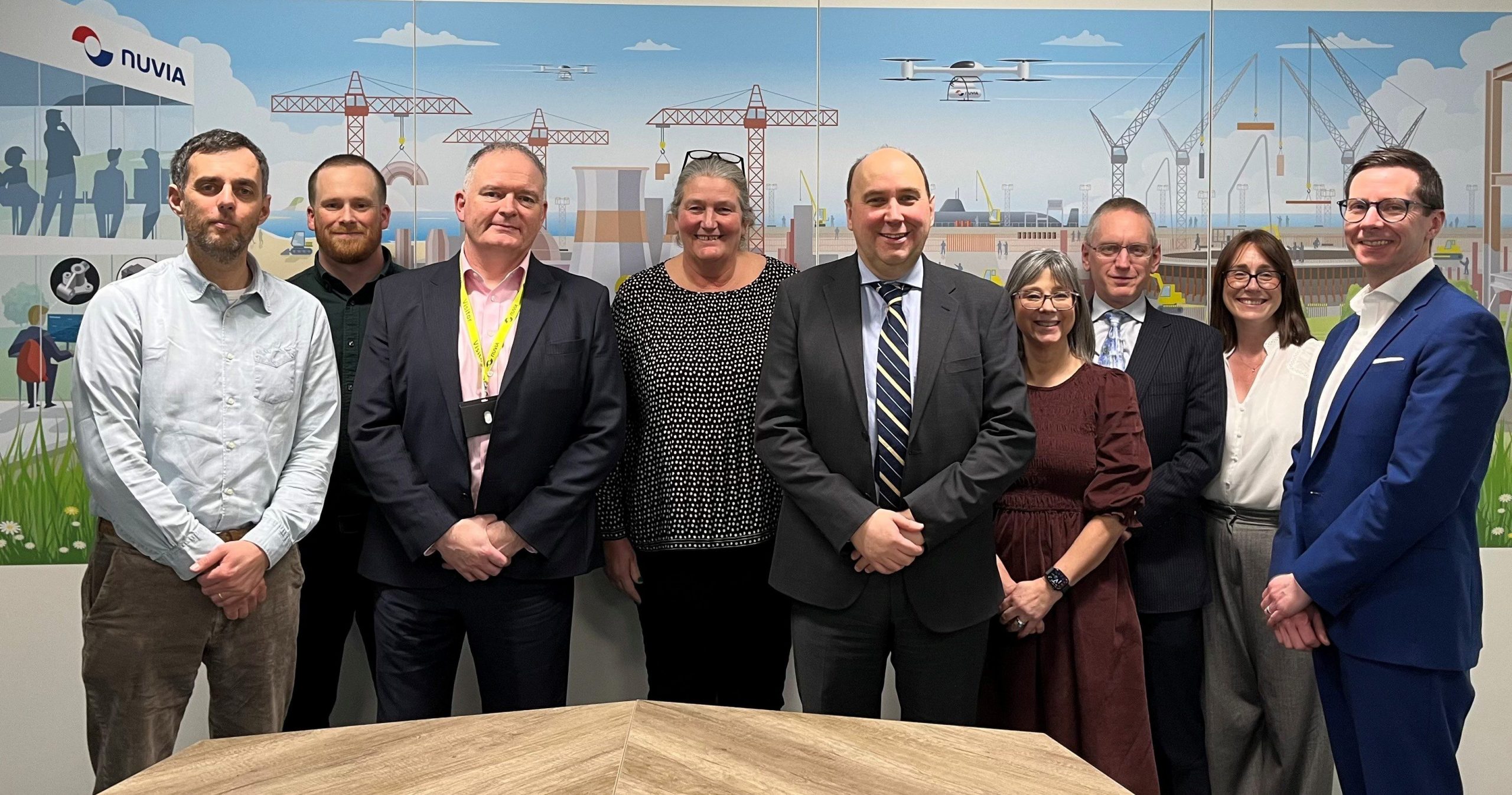 Thomas Docherty (front Centre Wearing Tie) With Members Of The NNPCB Group Which Supports The Nuclear Skills Plan