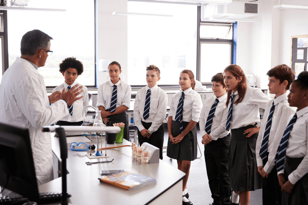 Students in STEM classroom