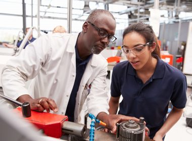 Tutor And Learner In A Workshop