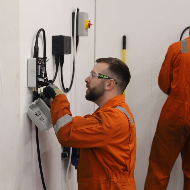 Wind Turbine Cross-Skill Pilot Learners Covering The Electrical Activities On The Programme At Forth Valley College (FVC)
