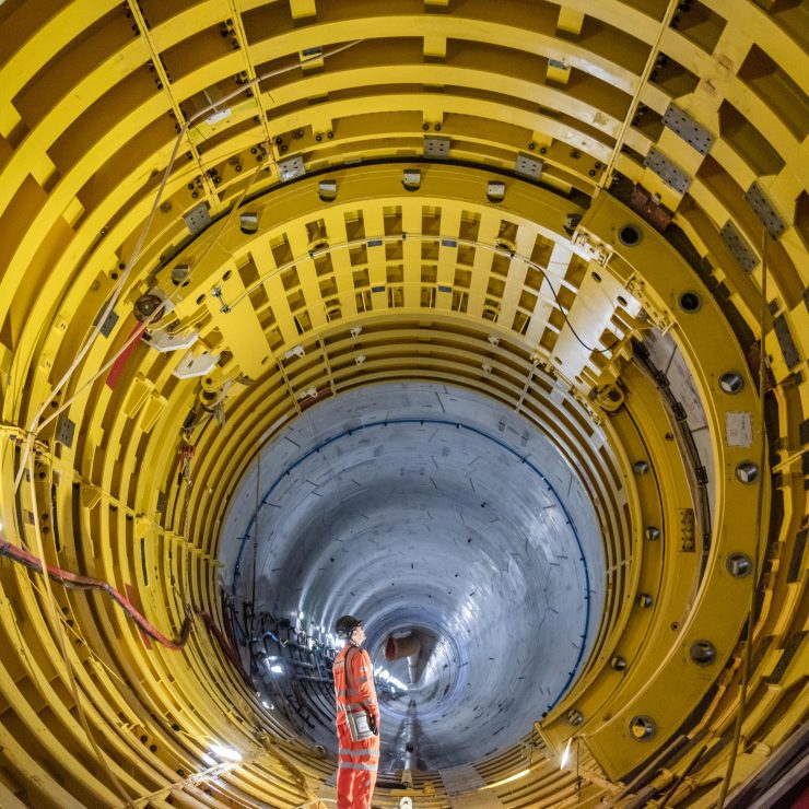 A Worker In One Of The Tunnels Installed At Hinkley Point C Nuclear Build Site. Photo Courtesy Of EDF Energy