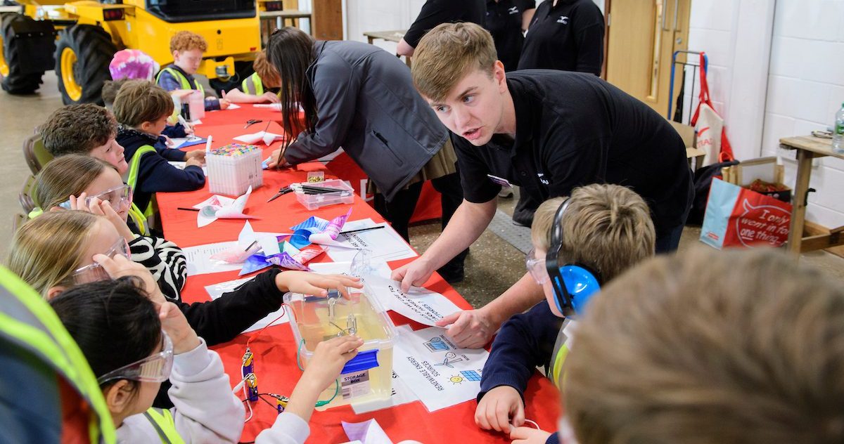Engaging children with STEM activities at Construction And Engineering Week 2025