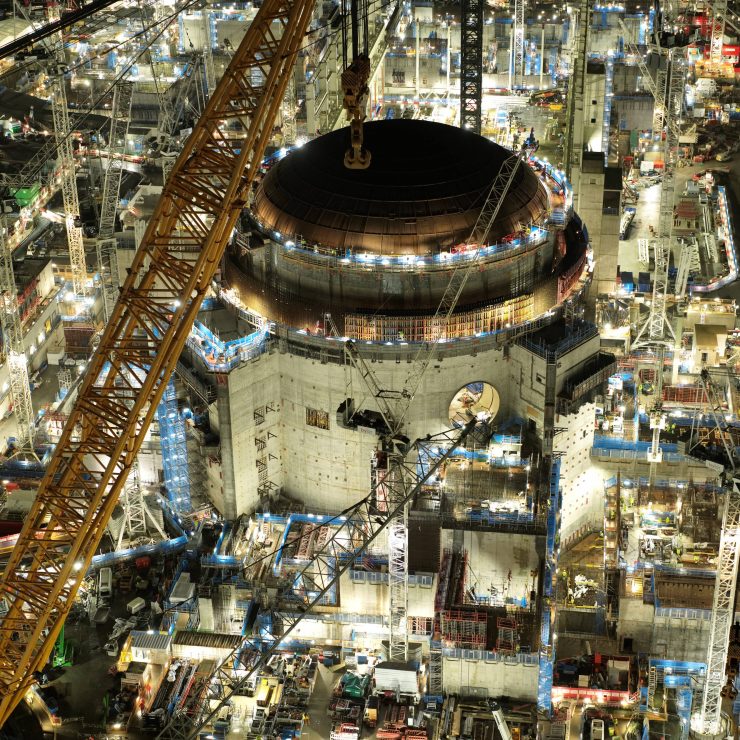 CCNSG helps ensure Work Takes Place Through The Night At Hinkley Point C Nuclear Build Site. Photo Courtesy Of EDF Energy