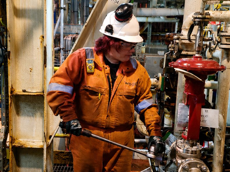 ECITB case study on Rachel Frieslick, who Is A Mechanical Technician On An Oil Platform For Wood