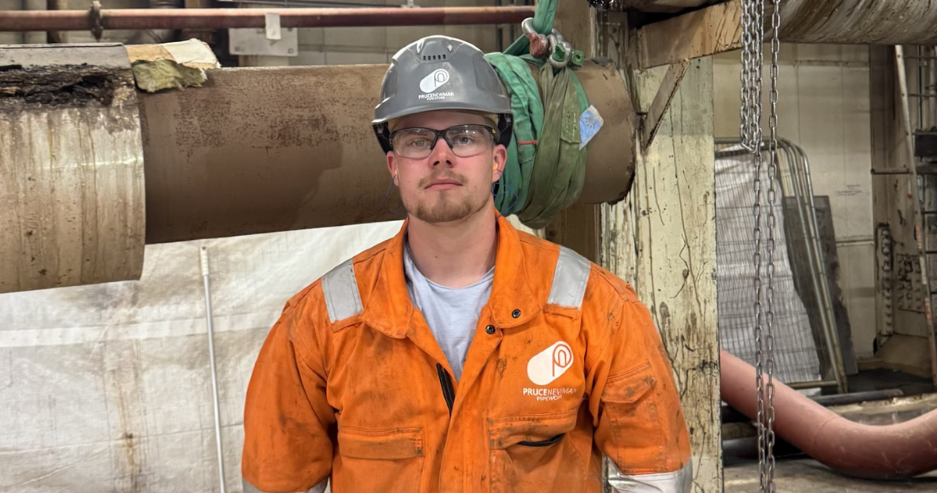 Tom Knights On Site Working For Pruce Newman. He Has Completed ECITB Qualifications.