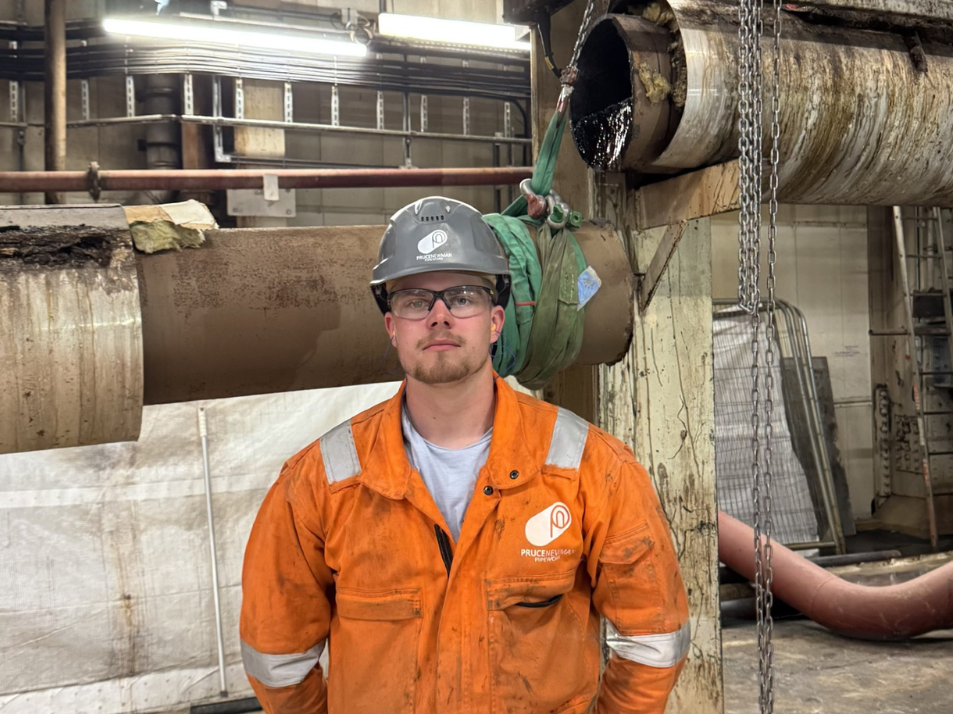 Tom Knights On Site Working For Pruce Newman. He Has Completed ECITB Qualifications.